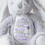 To My Granddaughter, Never Forget That I Love You, Stuffed Bunny And Flowers