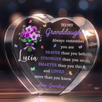 To My Granddaughter, Always Remember You Are Braver Than You Believe, Flowers and Butterflies