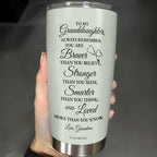 To My Granddaughter, Always Remember You Are Braver Than You Believe, Medical Uniform and Stethoscope - Personalized Custom Stainless Steel Tumbler 20oz 30oz - GDT306_TB