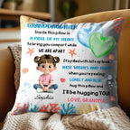 Inside This Pillow Is A Piece of My Heart, Heart, Girl, Coral