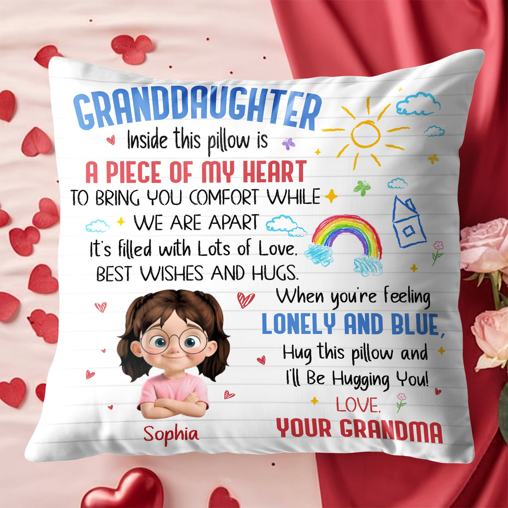 Piece Of My Heart Comfort Pillow With Love and Hugs