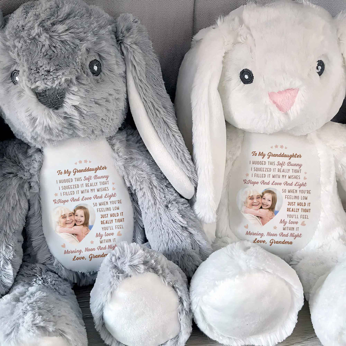 To My Granddaughter, Hope And Love And Light Soft Bunny