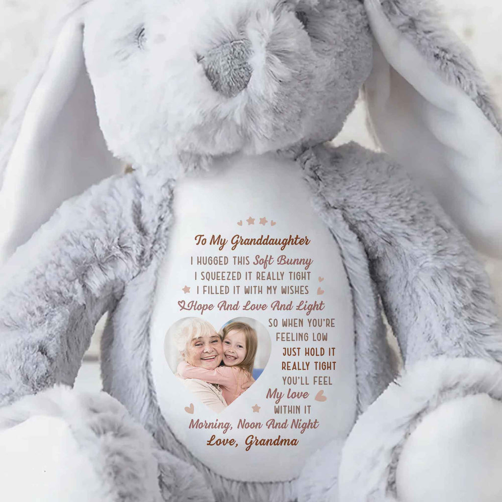 To My Granddaughter, Hope And Love And Light Soft Bunny
