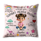 Rainbows, Butterflies and Smiles Prayer Pillow