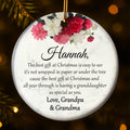 The Best Gift At Christmas - Personalized Custom Ceramic Ornament With Round Shape - GDT375_RCE