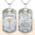 To My Granddaughter Love Forever With Flower And Butterflies
