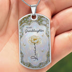 To My Granddaughter Love Forever With Flower And Butterflies