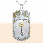 To My Granddaughter Love Forever With Flower And Butterflies