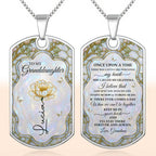 To My Granddaughter Flower And Butterfly Necklace