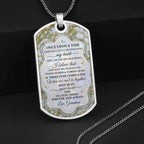 To My Granddaughter Flower And Butterfly Necklace