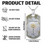 To My Granddaughter Flower And Butterfly Necklace