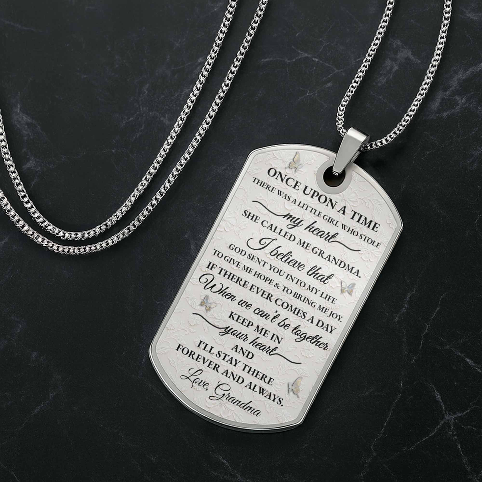 To My Granddaughter Love You Forever Flower Necklace