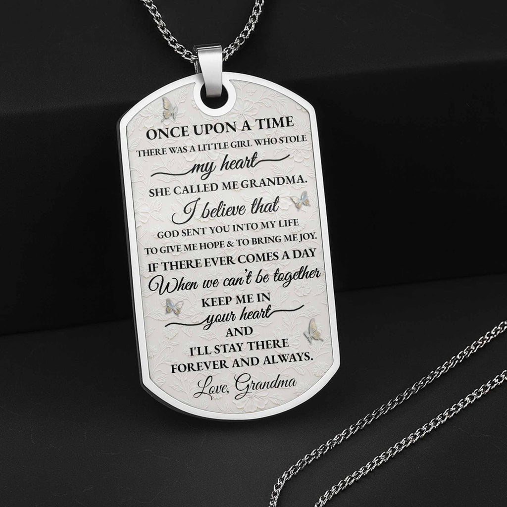 To My Granddaughter Love You Forever Flower Necklace
