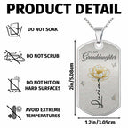 To My Granddaughter Love You Forever Flower Necklace