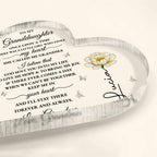 To My Granddaughter, Keepsake With Flower And Butterflies