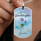 To My Granddaughter With Flowers And Butterflies