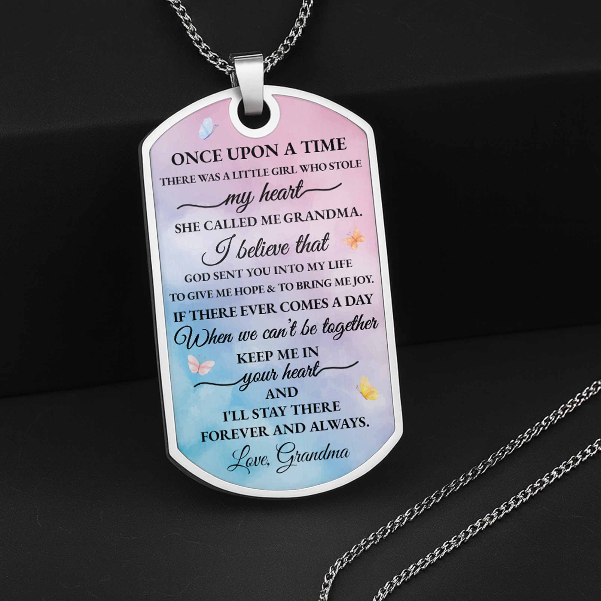To My Granddaughter With Flowers And Butterflies