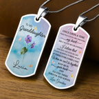 To My Granddaughter With Flowers And Butterflies