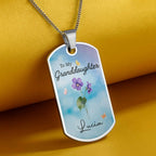 To My Granddaughter With Flowers And Butterflies