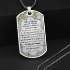 To My Granddaughter, Love And Dreams Necklace With Flower