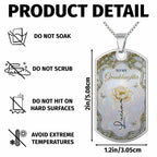 To My Granddaughter, Love And Dreams Necklace With Flower