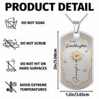 To My Granddaughter Flower And Butterflies Necklace