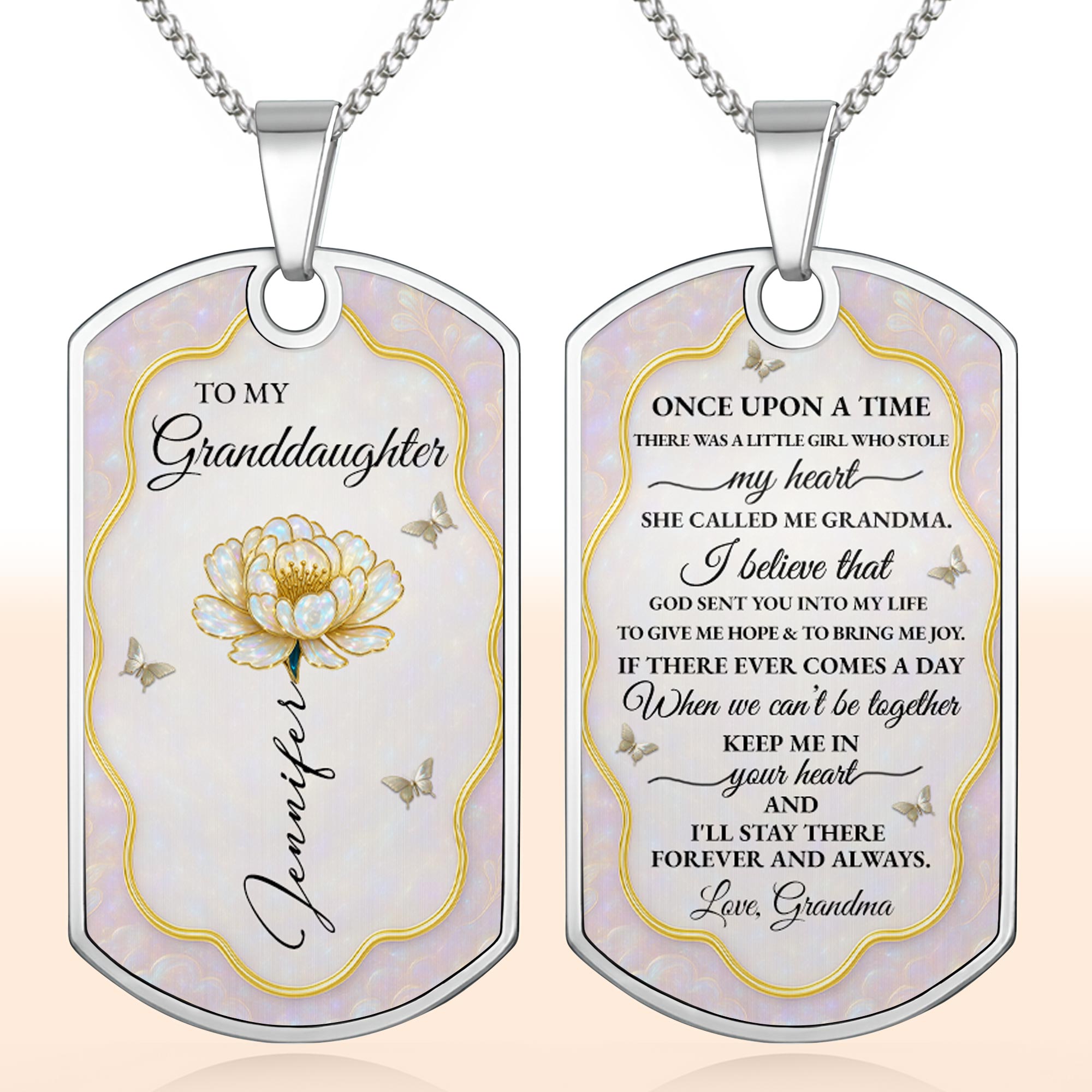 To My Granddaughter Forever My Little Girl Flower