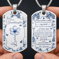 To My Granddaughter, Flowers And Butterflies Necklace