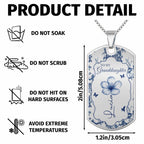 To My Granddaughter, Flowers And Butterflies Necklace