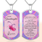 To My Granddaughter Butterfly Necklace