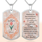 To My Granddaughter Love You Forever Flowers