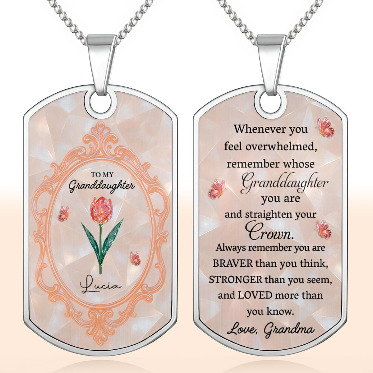 To My Granddaughter Love You Forever Flowers