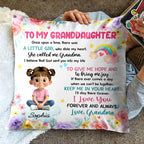 To My Granddaughter, Little Girl Who Stole My Heart - Personalized Custom Pillow, Insert Included - GDT413_PLW