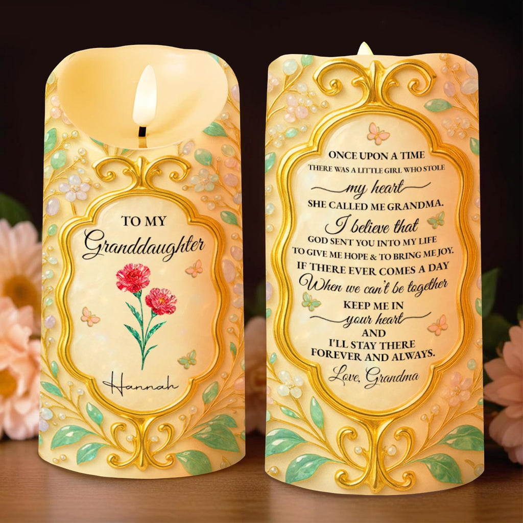 To My Granddaughter, Love Always, Flowers And Leaves Design