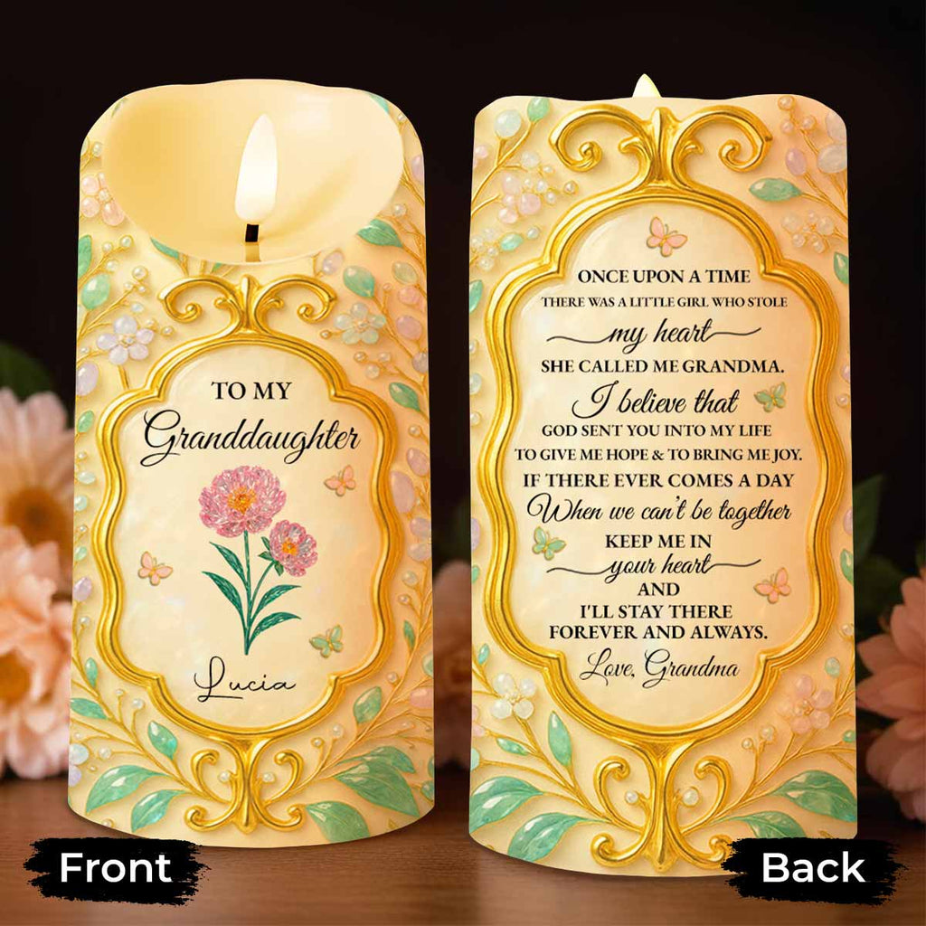 To My Granddaughter, Love Always, Flowers And Leaves Design