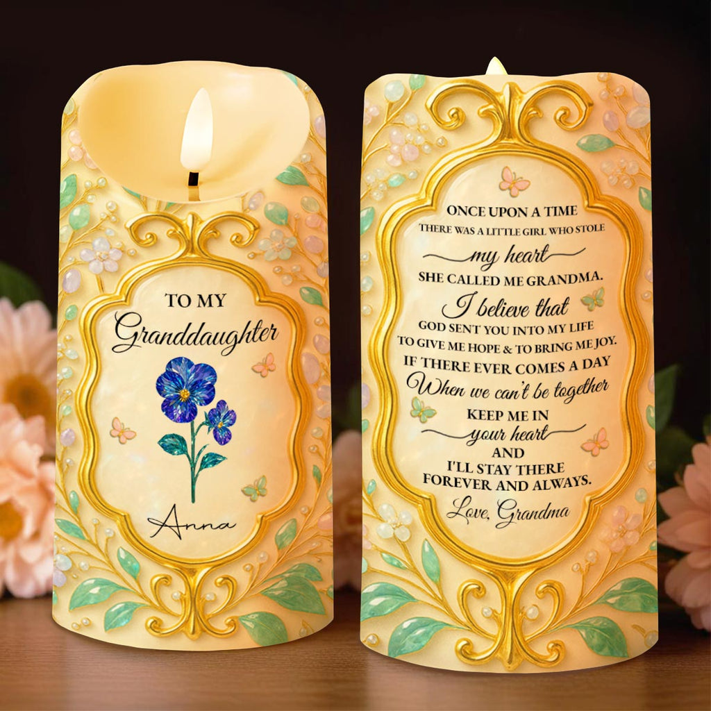 To My Granddaughter, Love Always, Flowers And Leaves Design