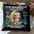 To My Granddaughter, Love and Wishes Pillow