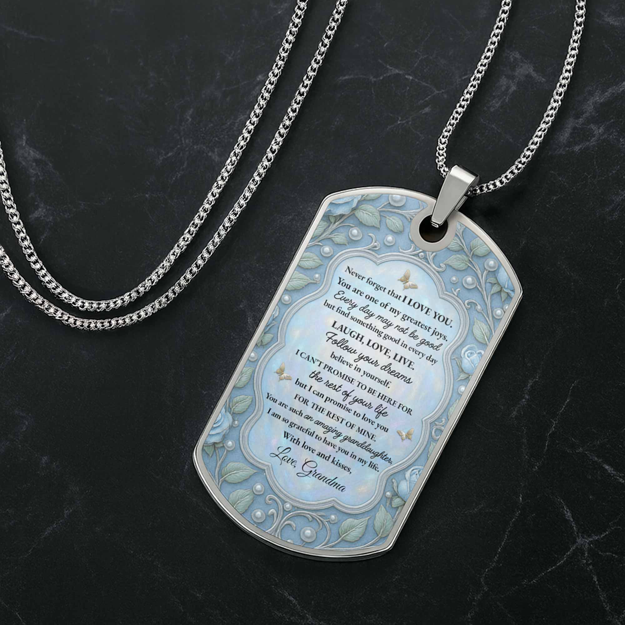 To My Granddaughter, Follow Your Dreams Necklace