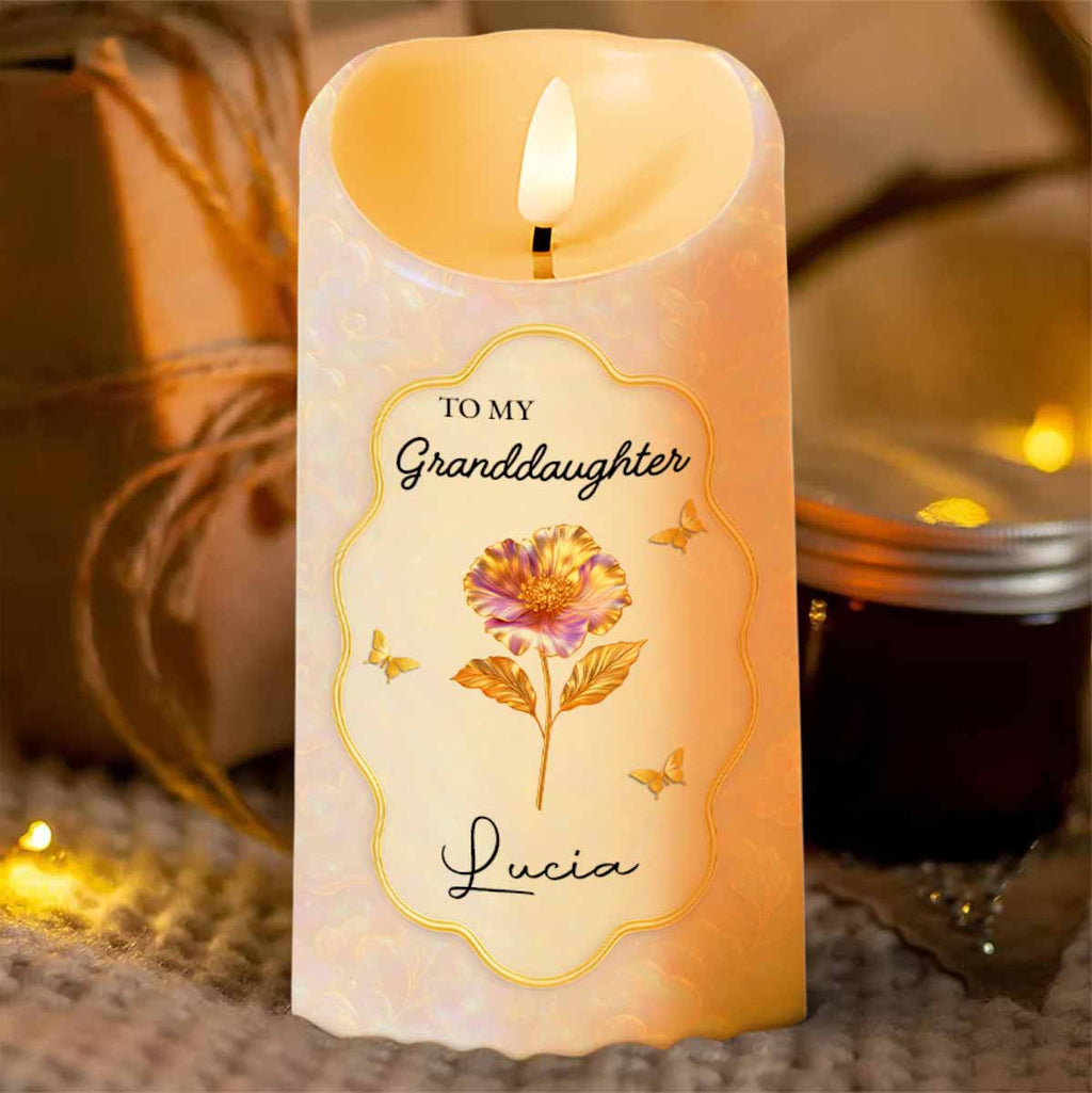 To My Granddaughter, Believe In Yourself, Flower And Butterflies