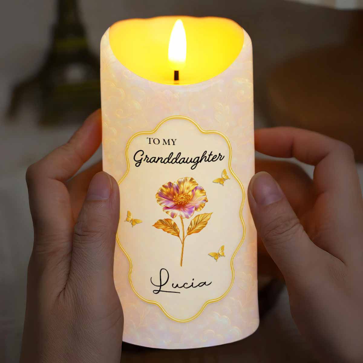 To My Granddaughter, Believe In Yourself, Flower And Butterflies