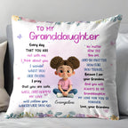 To My Granddaughter, Love Will Follow You Wherever You Go - Personalized Custom Pillow, Insert Included - GDT445_PLW