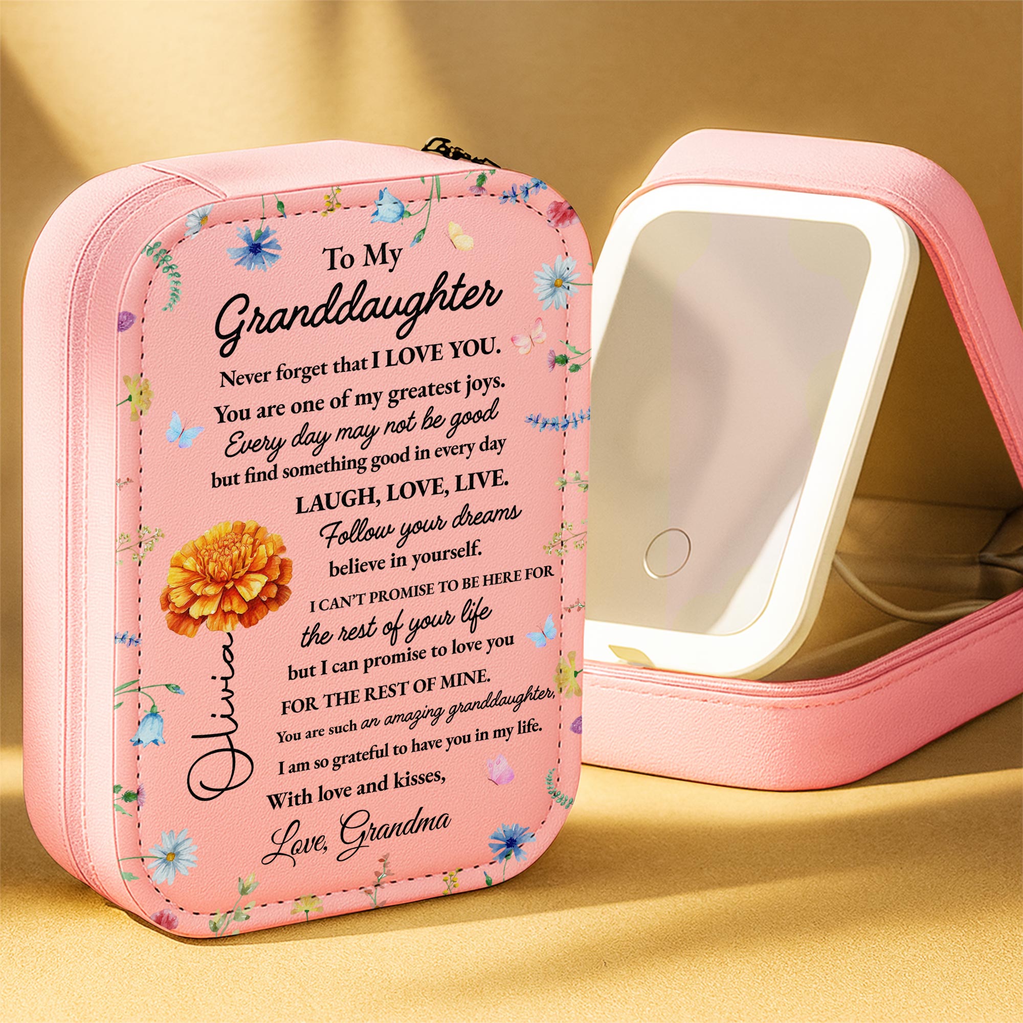To My Granddaughter Love And Dreams Floral Design