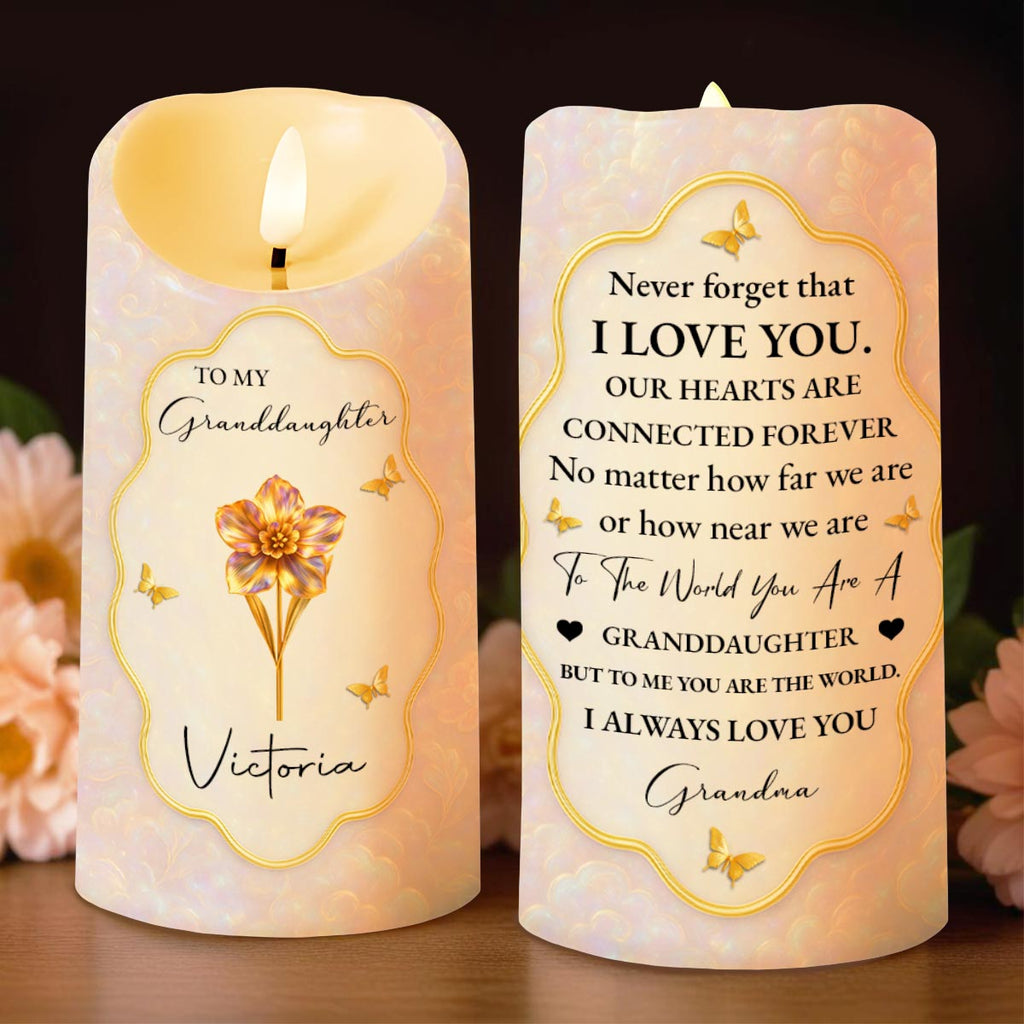 To My Granddaughter, Love From Grandma, Flowers And Butterflies
