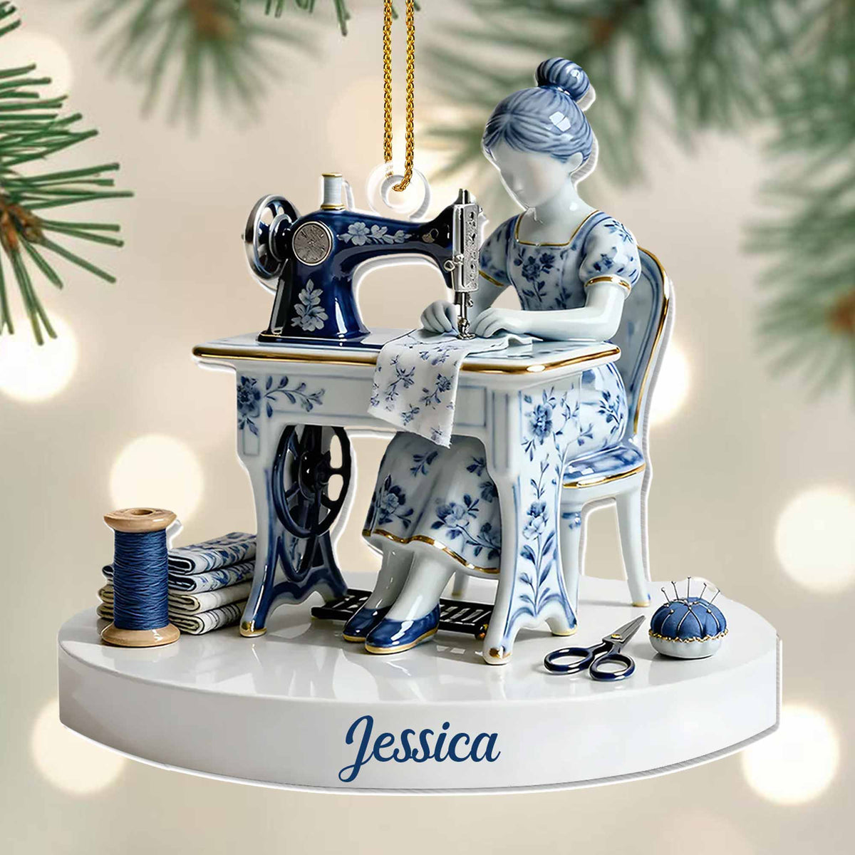 Cherished Art Of Sewing Keepsake With Sewing Machine And Tools