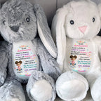 Hug This Bunny And I'll Be Hugging You, Flowers And Hearts