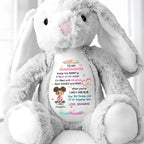 Hug This Bunny And I'll Be Hugging You, Flowers And Hearts