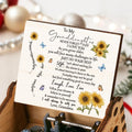 To My Granddaughter, Sunflowers And Butterflies - Custom Music Box With "You Are My Sunshine" Tune - GDT529_MZB