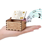 To My Granddaughter, Sunflowers And Butterflies - Custom Music Box With "You Are My Sunshine" Tune - GDT529_MZB