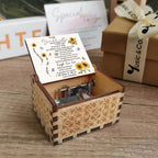 To My Granddaughter, Sunflowers And Butterflies - Custom Music Box With "You Are My Sunshine" Tune - GDT529_MZB