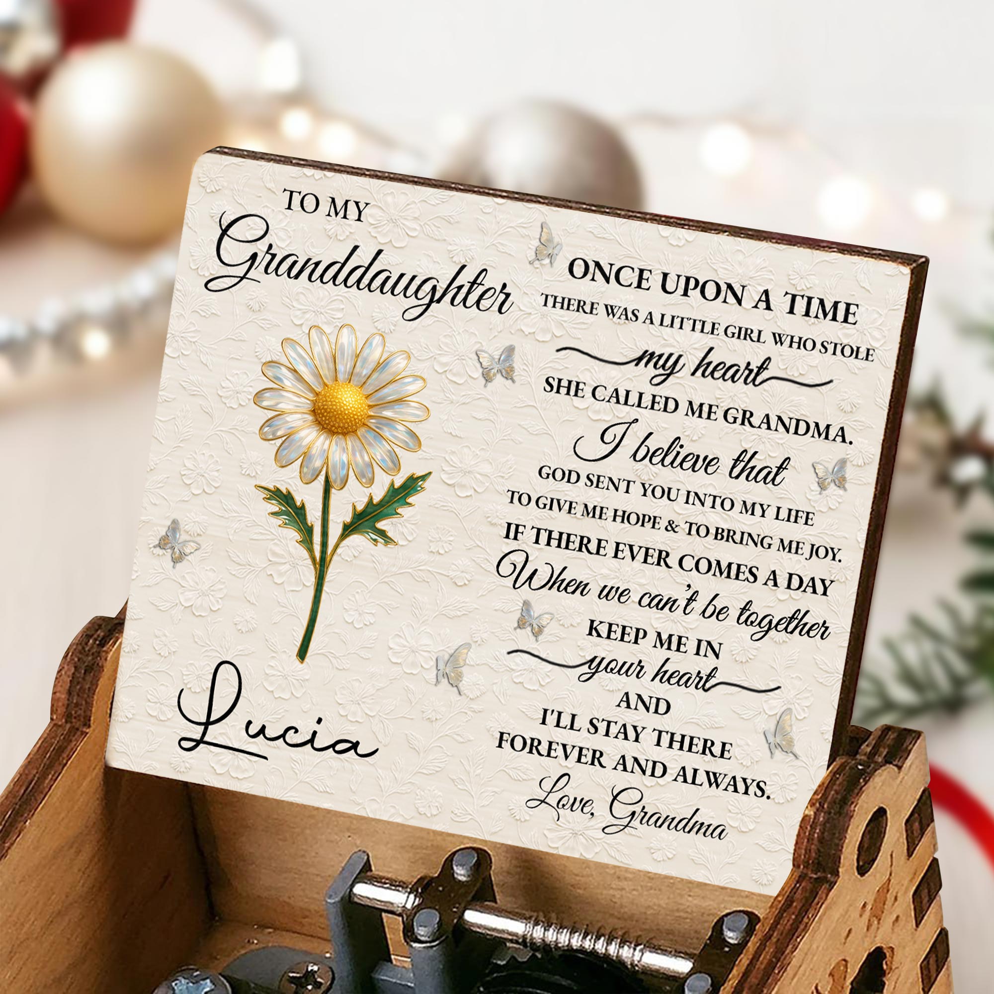 To My Granddaughter, Once Upon A Time, Daisy And Butterflies